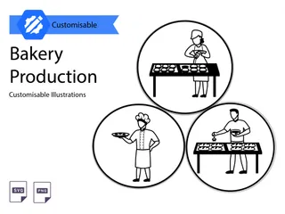 Bakery Production Illustration Pack