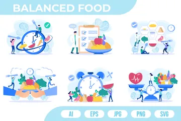 Balanced Food Illustration Pack