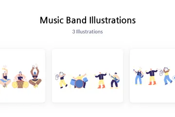 Grupo de música Paquete de Ilustraciones