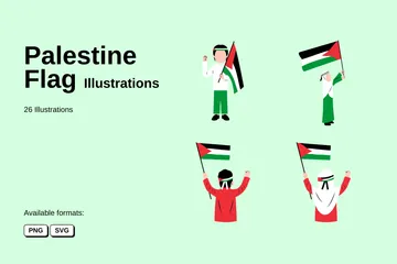 Bandeira da Palestina Illustration Pack