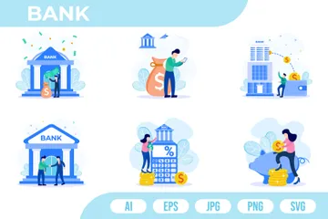 Bank Illustration Pack