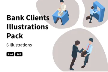 Bank Clients Illustration Pack