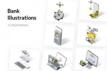 Bank Illustration Pack