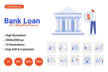 Bank Loan Illustration Pack
