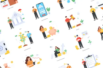 Banking And Finance Illustration Pack