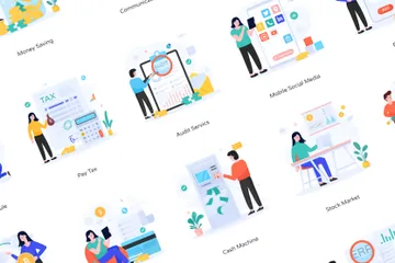 Banking App Illustration Pack