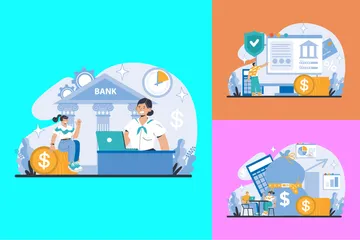 Banking Illustration Pack