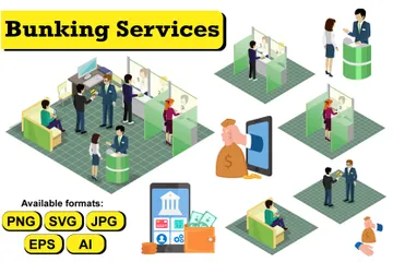 Banking Services Illustration Pack