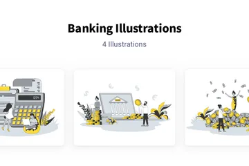 Bankwesen Illustrationspack