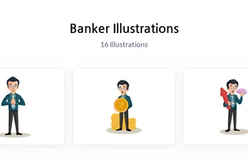 Banquier Pack d'Illustrations