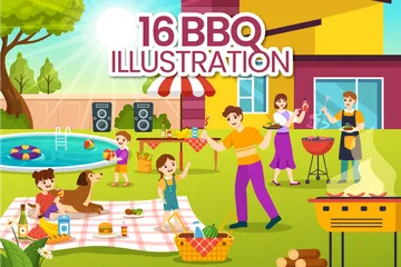 Barbecue And Grill Illustration Pack