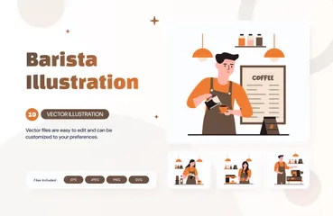 Barista Illustration Pack