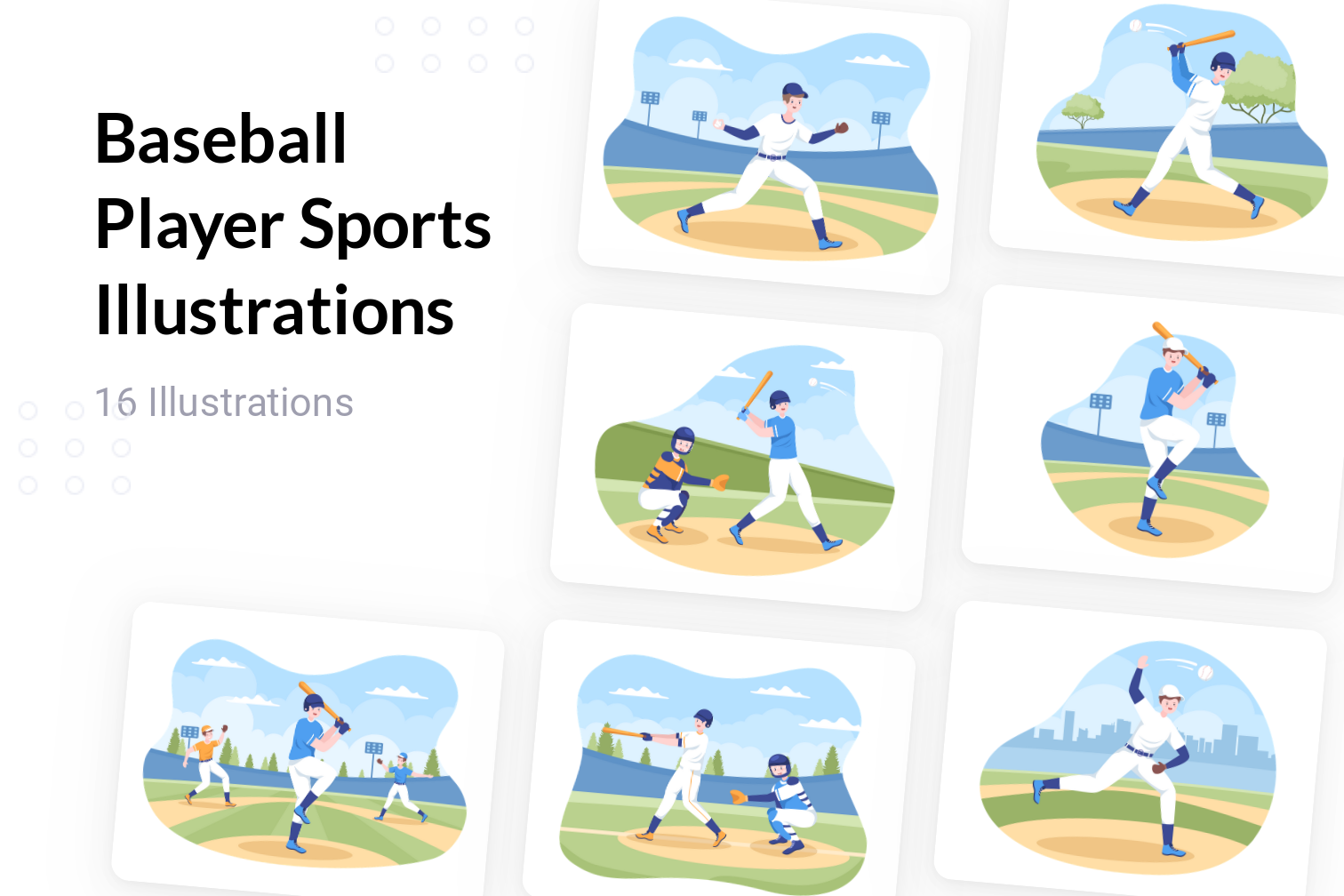 Premium Baseball Player Illustration pack from Sports & Games