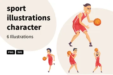 Basketball Player Illustration Pack