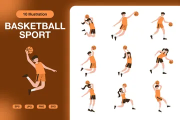 Basketball Sport Illustration Pack