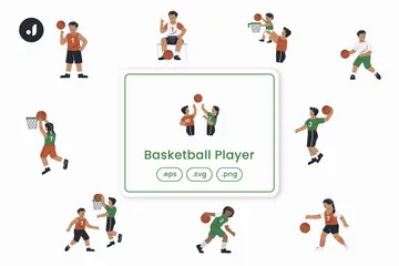 Basketball-Spieler Illustrationspack