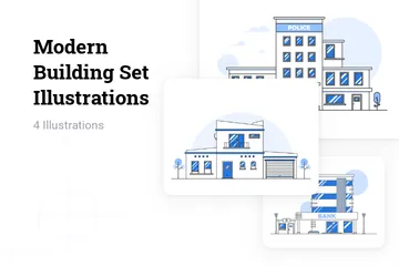 Bâtiment moderne Pack d'Illustrations