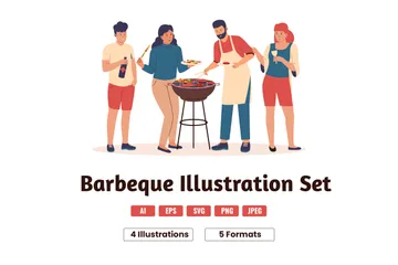 Bbq Party Illustration Pack
