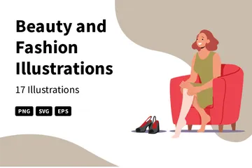 Beauté et mode Illustration Pack