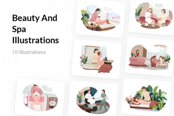 Beauté Et Spa Illustration Pack