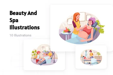 Beauté Et Spa Illustration Pack