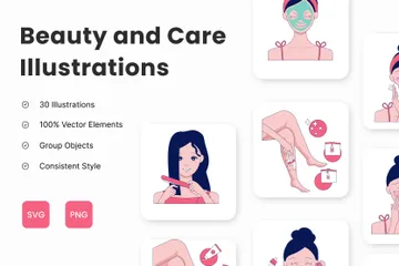 Beauty And Care Illustration Pack