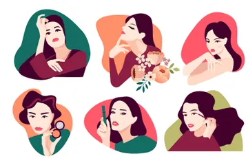 Beauty And Cosmetics Illustration Pack
