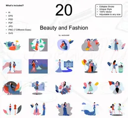 Beauty And Fashion Illustration Pack