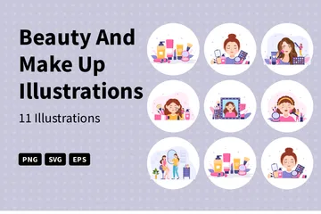 Beauty And Make Up Illustration Pack