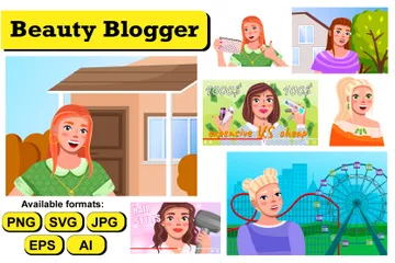 Beauty Blogger Illustration Pack