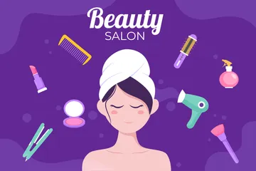 Beauty Salon Illustration Pack