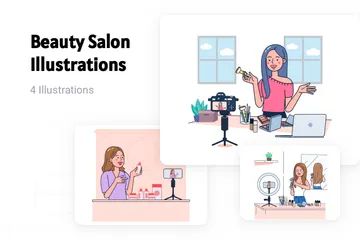 Beauty Salon Illustration Pack