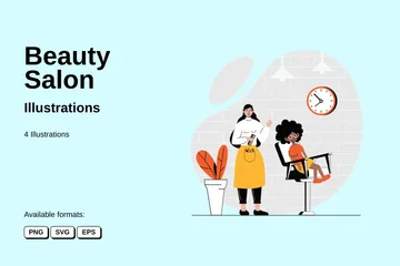 Beauty Salon Illustration Pack