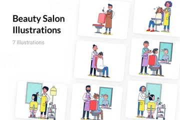 Beauty Salon Illustration Pack