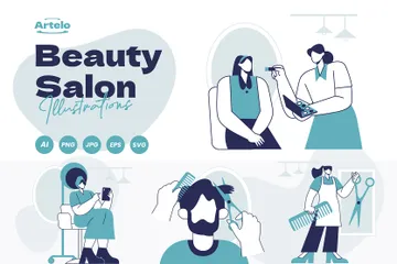 Beauty Salon Illustration Pack