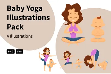 Yoga pour bébé Pack d'Illustrations