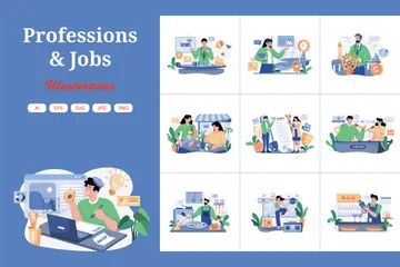 Berufe & Jobs Illustrationspack