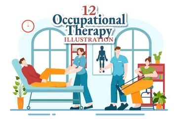 Beschäftigungstherapie Illustration Pack