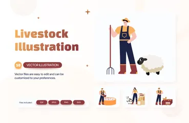 Bétail Pack d'Illustrations