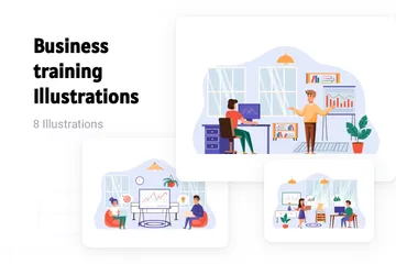 Business-Schulung Illustrationspack