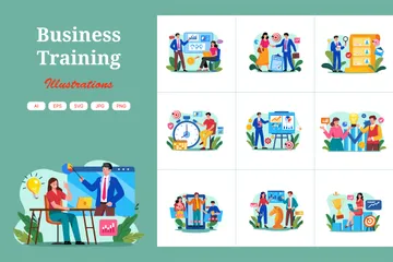 Business-Schulung Illustrationspack