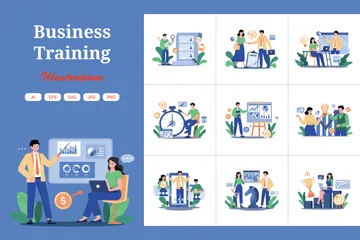 Business-Schulung Illustrationspack