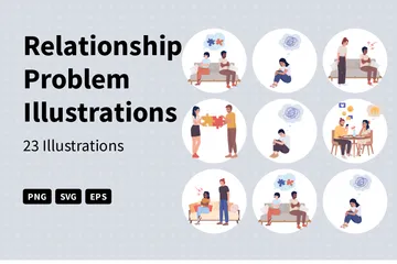 Beziehungsproblem Illustrationspack