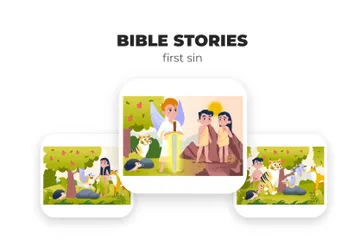 Bibelgeschichten Erste Sünde Illustrationspack