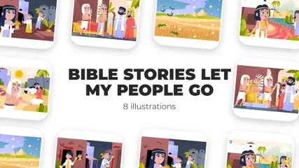 Bibelgeschichten Lass mein Volk gehen Illustrationspack