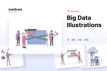 Grandes datos Paquete de Ilustraciones