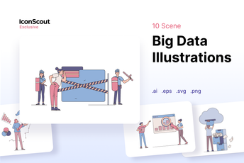 Big Data Illustration Pack
