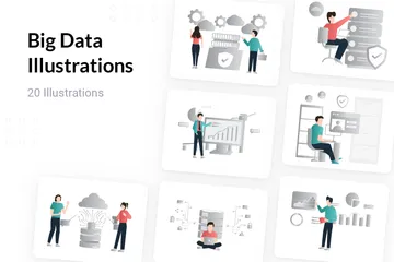 Big Data Illustration Pack