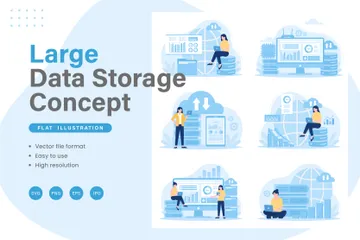 Big Data Storage Illustration Pack