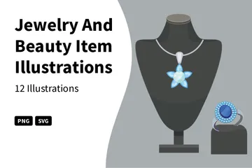 Bijoux et article de beauté Pack d'Illustrations